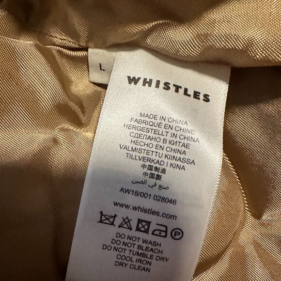 Whistles Wool Textured Belted Coat, Size L - Picture 4 of 7